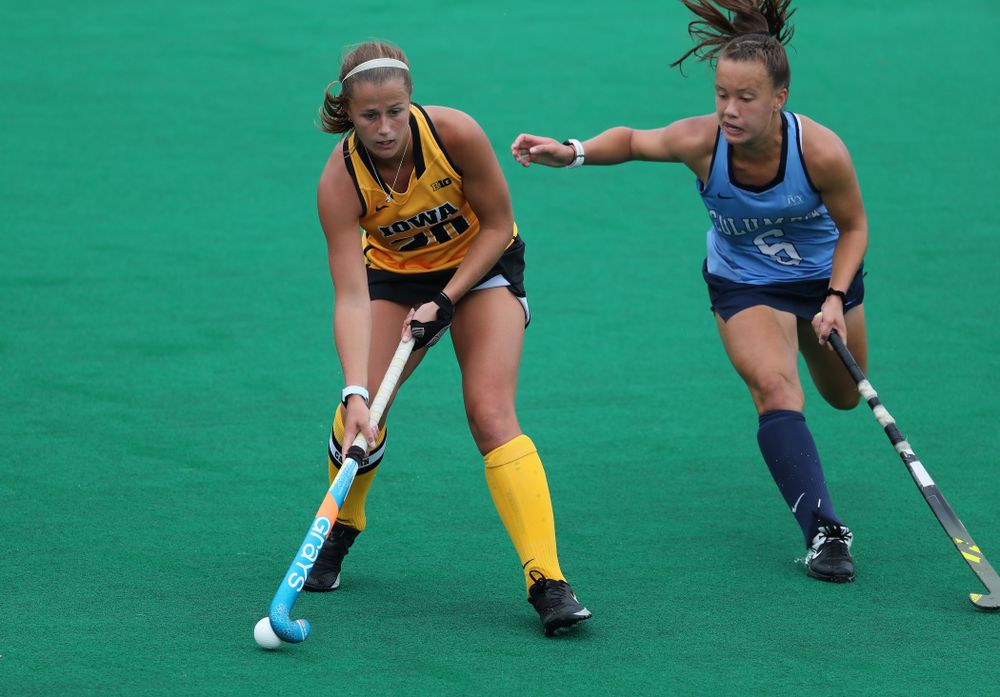 Iowa Hawkeyes Sophie Sunderland (20) against Columbia Sunday, September 8, 2019 at Grant Field. (Brian Ray/hawkeyesports.com)