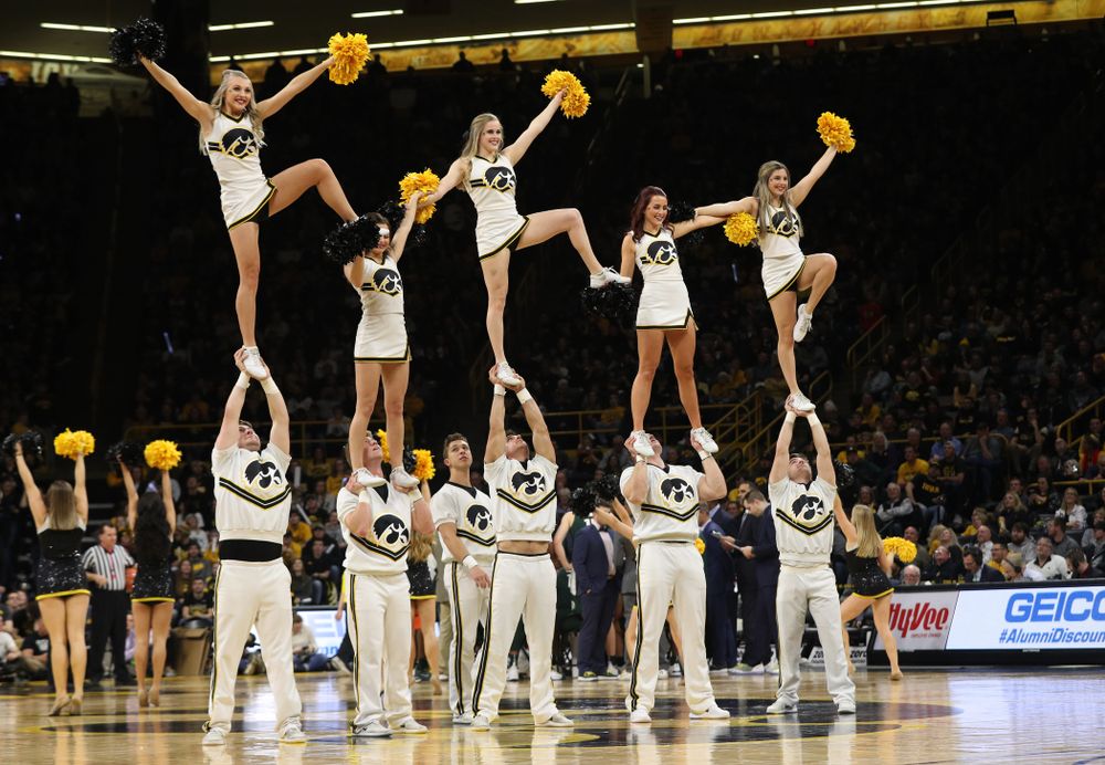 The Iowa Cheerleaders against the Michigan State Spartans Thursday, January 24, 2019 at Carver-Hawkeye Arena. (Brian Ray/hawkeyesports.com)
