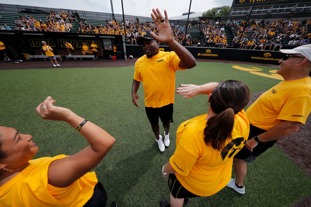 Football Director of Player Development Broderick Binns during the Iowa Student Athlete Kickoff Kickball game Sunday, August 19, 2018 at Duane Banks Field. (Brian Ray/hawkeyesports.com)