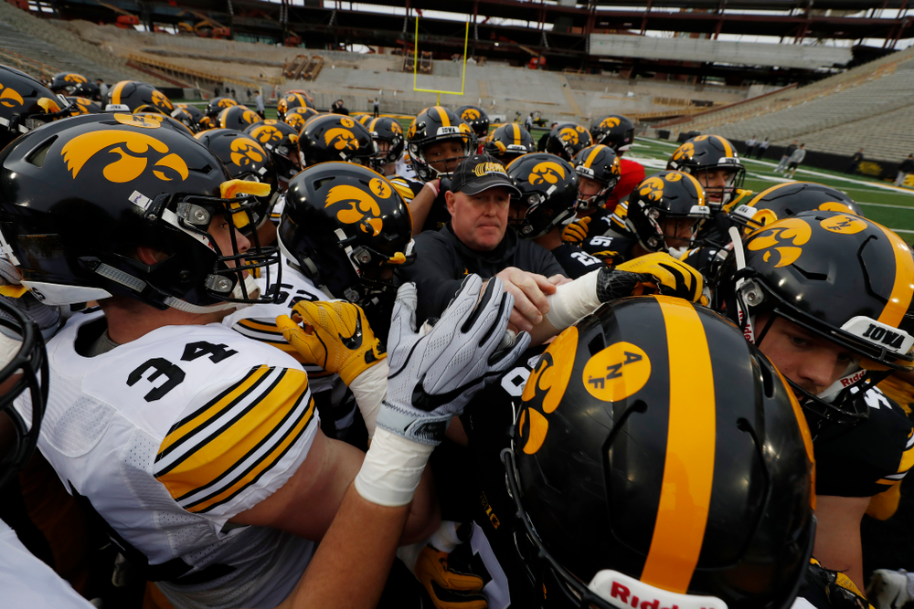 Iowa Hawkeyes strength and conditioning coordinator Chris Doyle during the final spring practice Friday, April 20, 2018 at Kinnick Stadium. (Brian Ray/hawkeyesports.com)