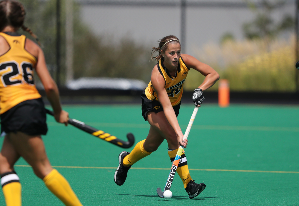 Iowa Hawkeyes Sophie Sunderland (20) during an exhibition game against Northwestern Saturday, August 24, 2019 at Grant Field. (Brian Ray/hawkeyesports.com)