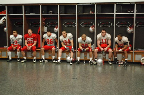 The Lobo locker room prior to the Cherry-Silver game.