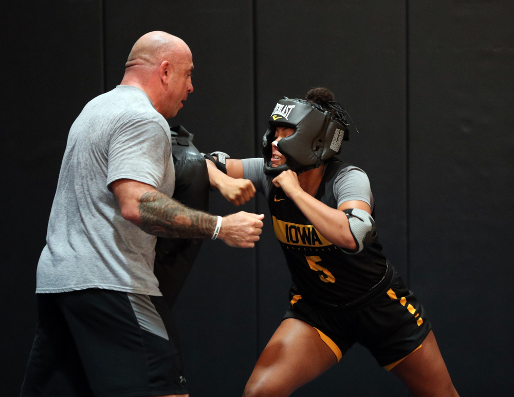 The Iowa WomenÕs Basketball Team participates in the The Program Wednesday, September 18, 2019 at Kinnick Stadium (Brian Ray/hawkeyesports.com)