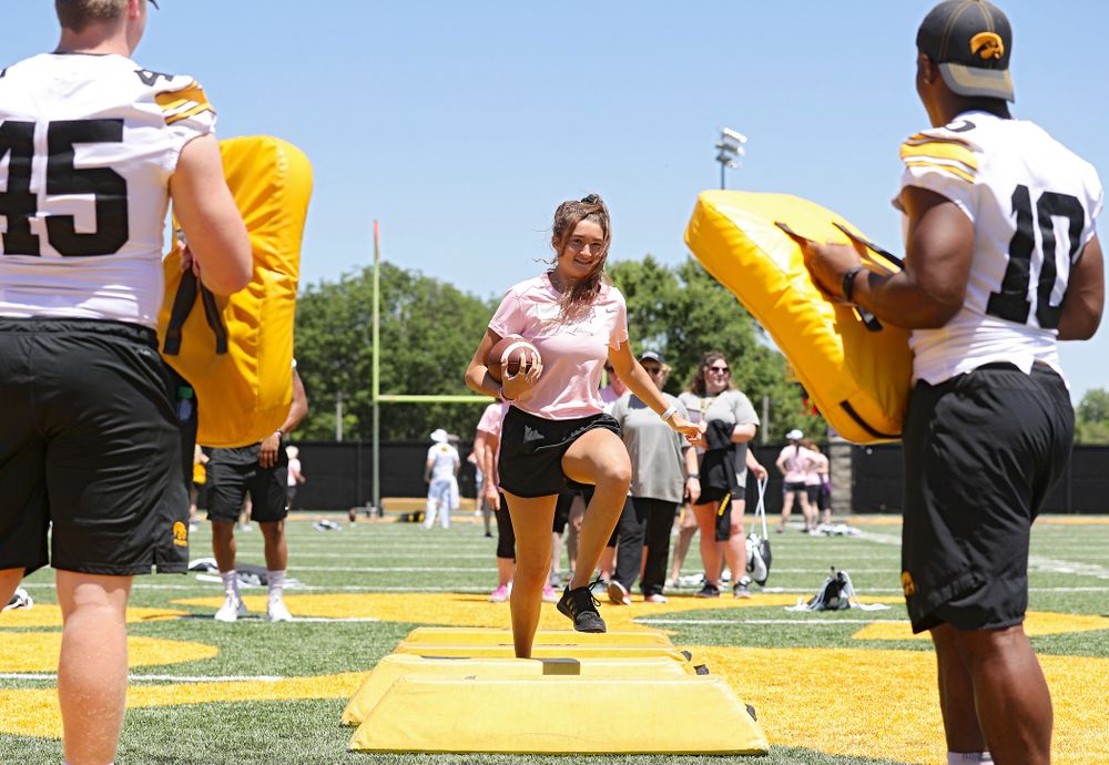 The Ladies Football Academy at the Hansen Football Performance Center in Iowa City on Saturday, Jun 8, 2019. (Stephen Mally/hawkeyesports.com)