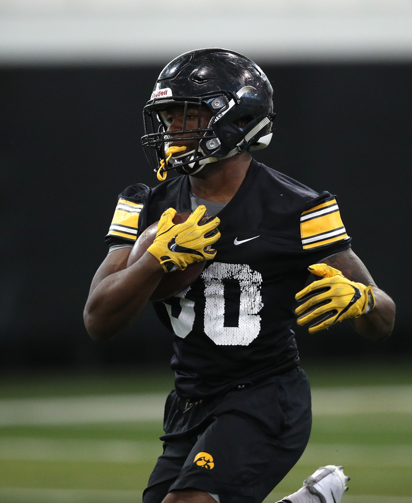 Iowa Hawkeyes running back Henry Geil (30) during preparation for the 2019 Outback Bowl Tuesday, December 18, 2018 at the Hansen Football Performance Center. (Brian Ray/hawkeyesports.com)