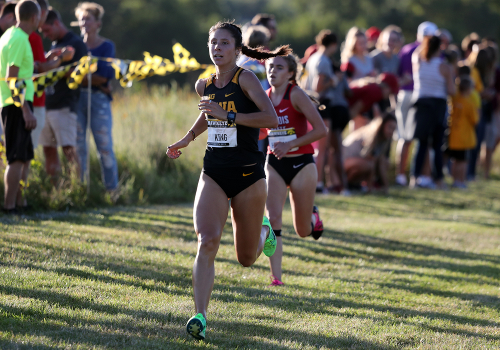 IowaÕs Mallory King runs in the 2019 Hawkeye Invitational Friday, September 6, 2019 at the Ashton Cross Country Course. (Brian Ray/hawkeyesports.com)