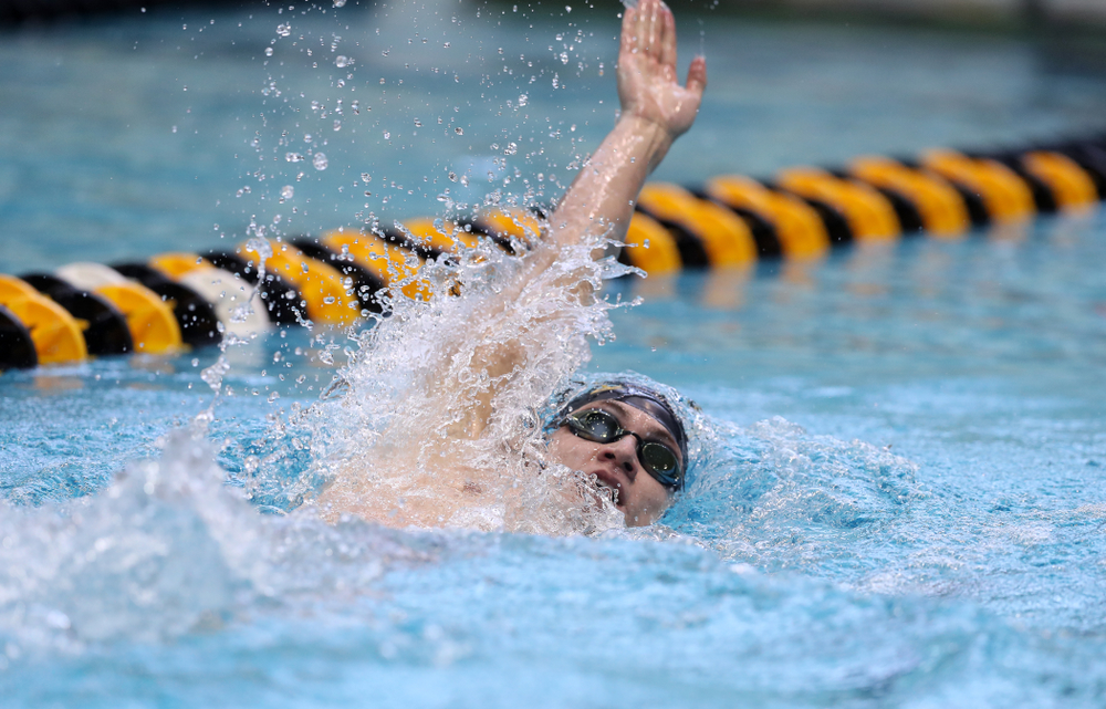 Iowa's Michael Tenney competes in the 400-yard IM on the third day at the 2019 Big Ten Swimming and Diving Championships Thursday, February 28, 2019 at the Campus Wellness and Recreation Center. (Brian Ray/hawkeyesports.com)