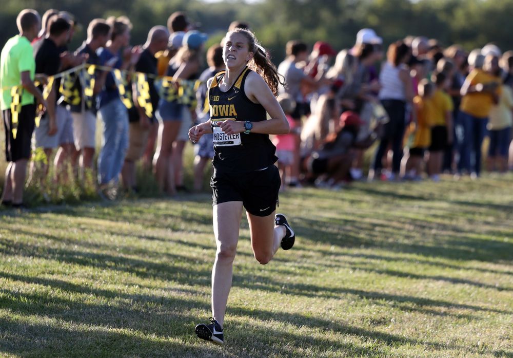 IowaÕs Anna Hostetler runs in the 2019 Hawkeye Invitational Friday, September 6, 2019 at the Ashton Cross Country Course. (Brian Ray/hawkeyesports.com)