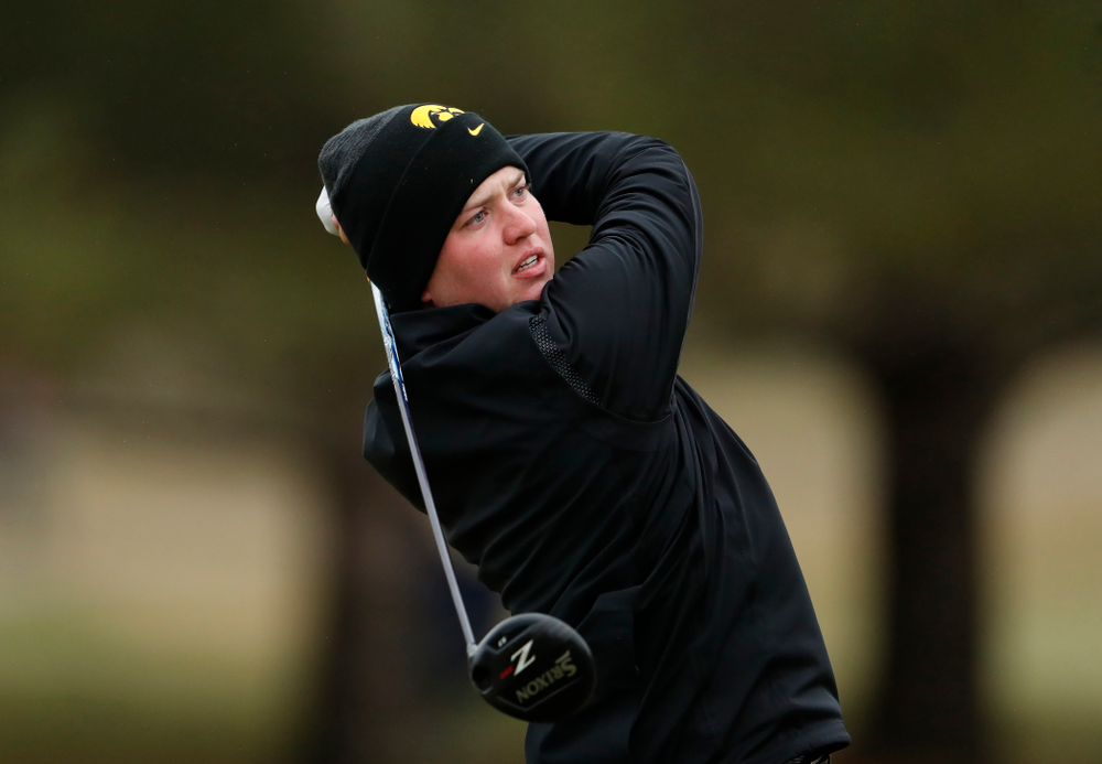 Iowa's Matthew Walker during day two of the 2018 Hawkeye Invitational Friday, April 13, 2018 at Finkbine Golf Course. (Brian Ray/hawkeyesports.com)