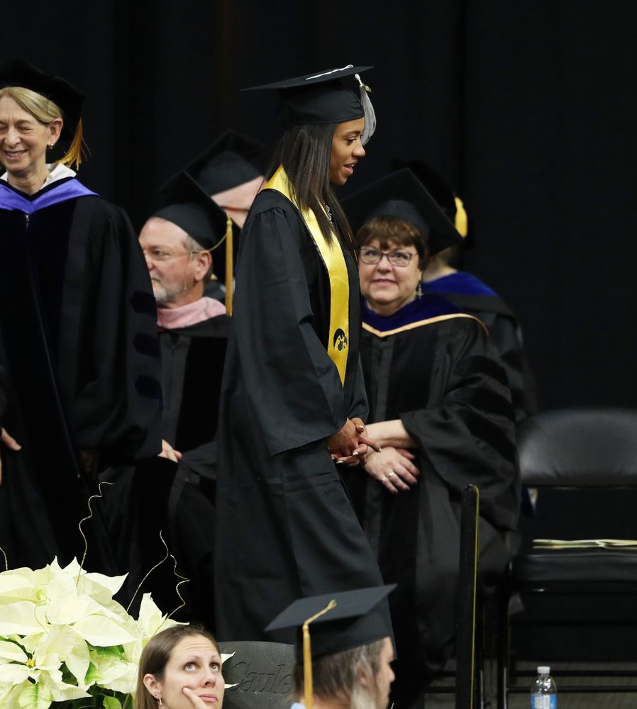 Iowa Track's Alexis Gay during the Fall Commencement Ceremony Saturday, December 15, 2018 at Carver-Hawkeye Arena. (Brian Ray/hawkeyesports.com)