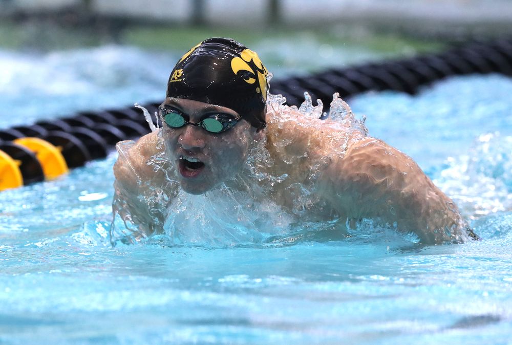 Iowa's Michael Tenney competes in the 400-yard IM on the third day at the 2019 Big Ten Swimming and Diving Championships Thursday, February 28, 2019 at the Campus Wellness and Recreation Center. (Brian Ray/hawkeyesports.com)