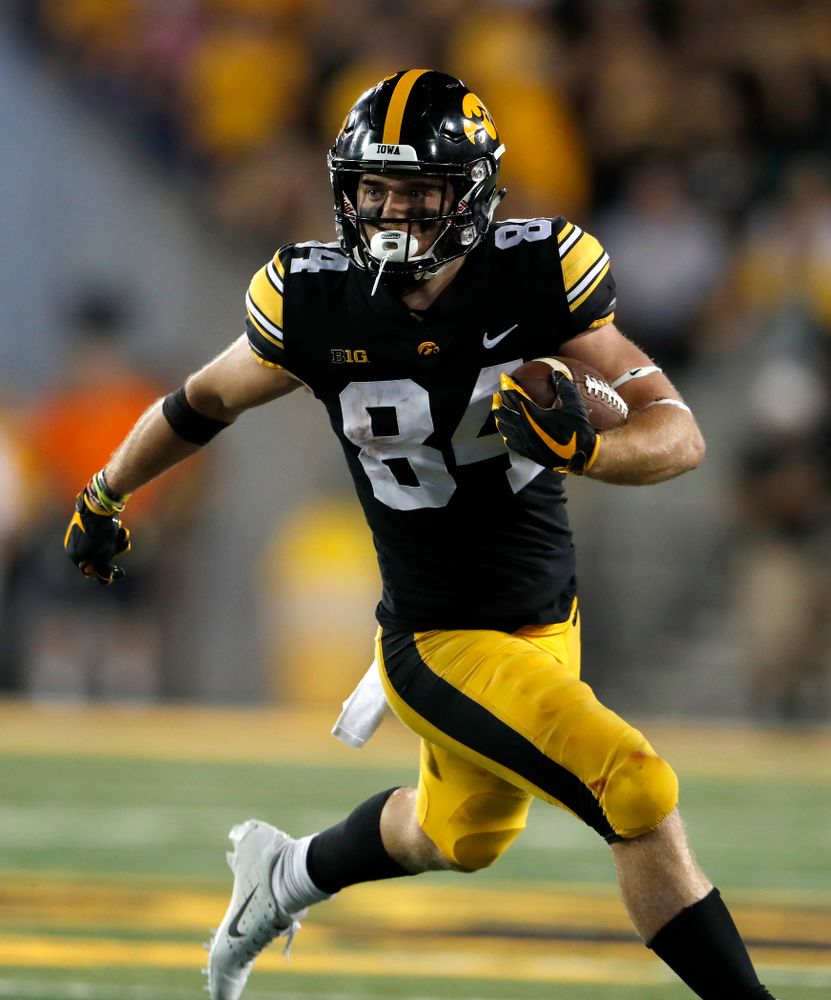Iowa Hawkeyes wide receiver Nick Easley (84) against the Northern Iowa Panthers Saturday, September 15, 2018 at Kinnick Stadium. (Brian Ray/hawkeyesports.com)