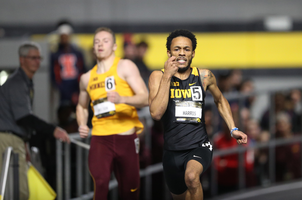 Iowa's Mar'Yea Harris runs the 200 meter premier during the 2019 Larry Wieczorek Invitational Friday, January 18, 2019 at the Hawkeye Tennis and Recreation Center. (Brian Ray/hawkeyesports.com)