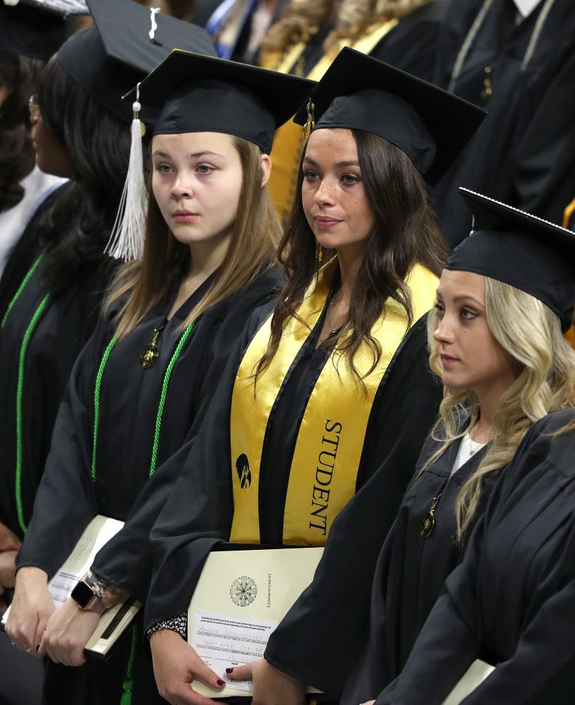 Iowa Softball's Angela Schmiederer during the Fall Commencement Ceremony Saturday, December 15, 2018 at Carver-Hawkeye Arena. (Brian Ray/hawkeyesports.com)