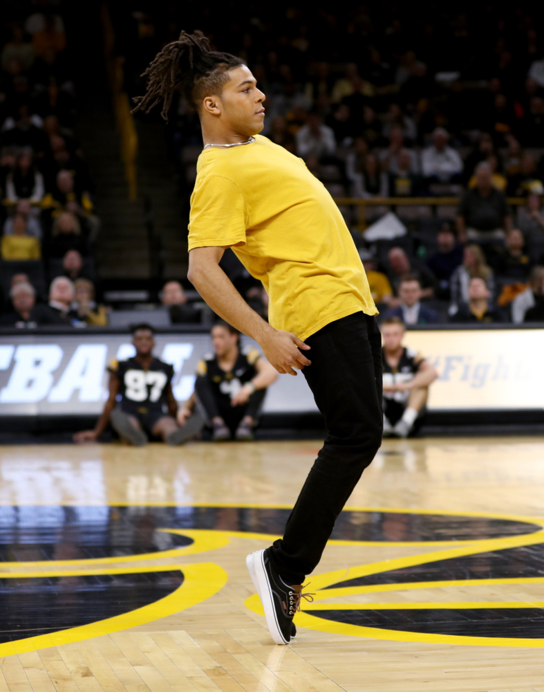 Snap Boogie performs at half-time of the Iowa Hawkeyes game against the Ohio State Buckeyes Thursday, February 20, 2020 at Carver-Hawkeye Arena. (Brian Ray/hawkeyesports.com)