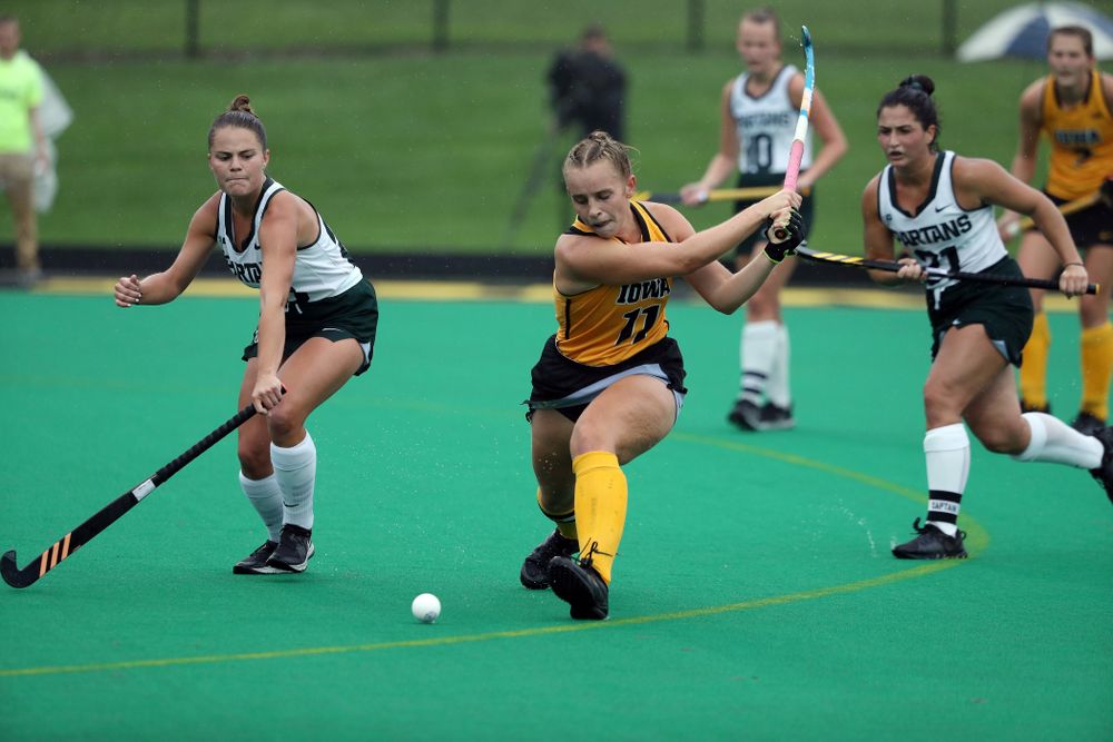 Iowa Hawkeyes Katie Birch (11) against the Michigan State Spartans Sunday, September 29, 2019 at Grant Field. (Brian Ray/hawkeyesports.com)