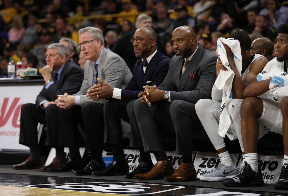 Iowa Hawkeyes assistant coach Andrew Francis against UW Green Bay Sunday, November 11, 2018 at Carver-Hawkeye Arena. (Brian Ray/hawkeyesports.com)
