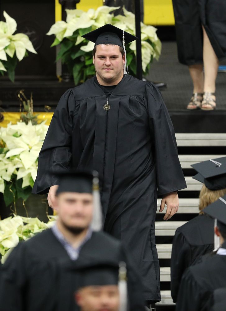 Iowa Football's Keegan Render during the Fall Commencement Ceremony Saturday, December 15, 2018 at Carver-Hawkeye Arena. (Brian Ray/hawkeyesports.com)