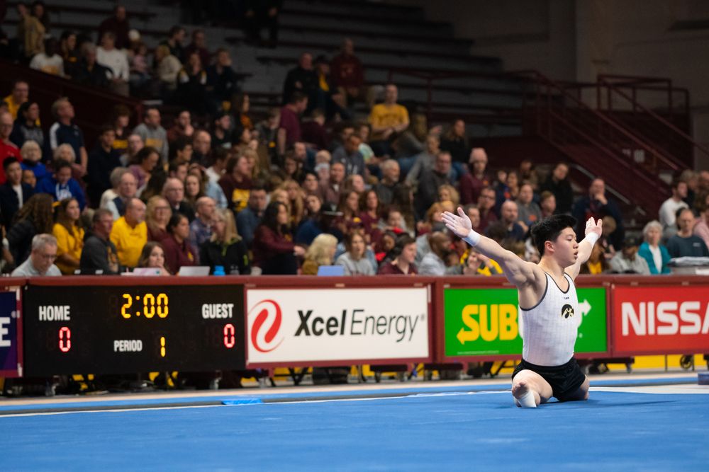 The Iowa Hawekeys against Minnesota and Penn State at the Maturi Pavilion Saturday, March 23, 2019 in Minneapolis, Minn. (C. Morgan Engel/Freelance)