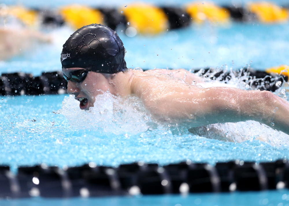 Iowa's Dolan Craine competes in the 400-yard IM on the third day at the 2019 Big Ten Swimming and Diving Championships Thursday, February 28, 2019 at the Campus Wellness and Recreation Center. (Brian Ray/hawkeyesports.com)