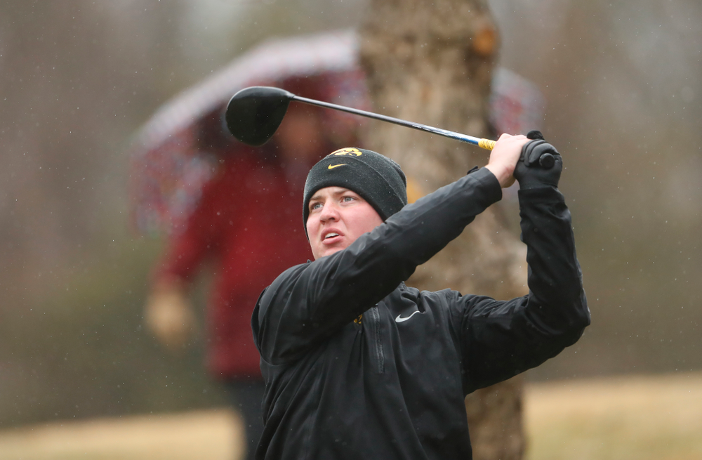 Iowa's Matthew Walker during day two of the 2018 Hawkeye Invitational Friday, April 13, 2018 at Finkbine Golf Course. (Brian Ray/hawkeyesports.com)