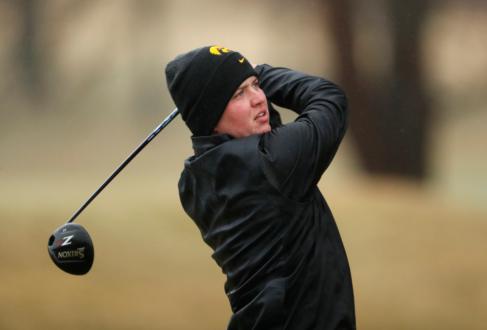 Iowa's Matthew Walker during day two of the 2018 Hawkeye Invitational Friday, April 13, 2018 at Finkbine Golf Course. (Brian Ray/hawkeyesports.com)