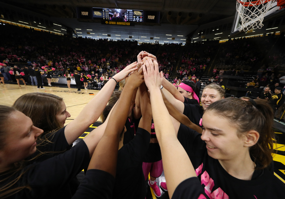 The Iowa Hawkeyes against the seventh ranked Maryland Terrapins Sunday, February 17, 2019 at Carver-Hawkeye Arena. (Brian Ray/hawkeyesports.com)