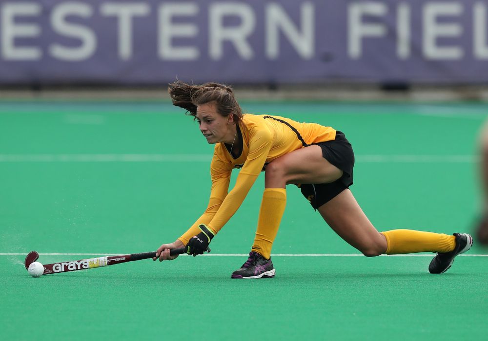 Iowa Hawkeyes Isabella Brown (10) against the Michigan Wolverines in the semi-finals of the Big Ten Tournament Friday, November 2, 2018 at Lakeside Field on the campus of Northwestern University in Evanston, Ill. (Brian Ray/hawkeyesports.com)