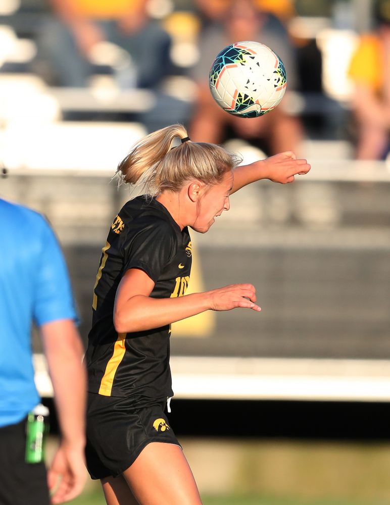 Iowa Hawkeyes midfielder Hailey Rydberg (2) against Western Michigan Thursday, August 22, 2019 at the Iowa Soccer Complex. (Brian Ray/hawkeyesports.com)