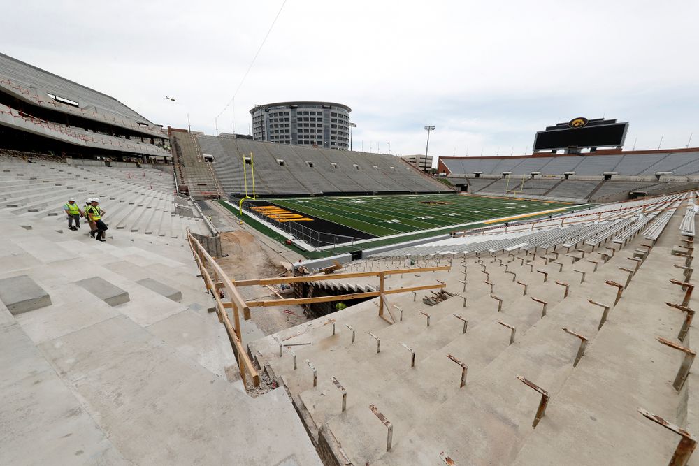 The view from the northwest corner of the lower bowl of the north end zone Wednesday, June 6, 2018 at Kinnick Stadium. (Brian Ray/hawkeyesports.com)