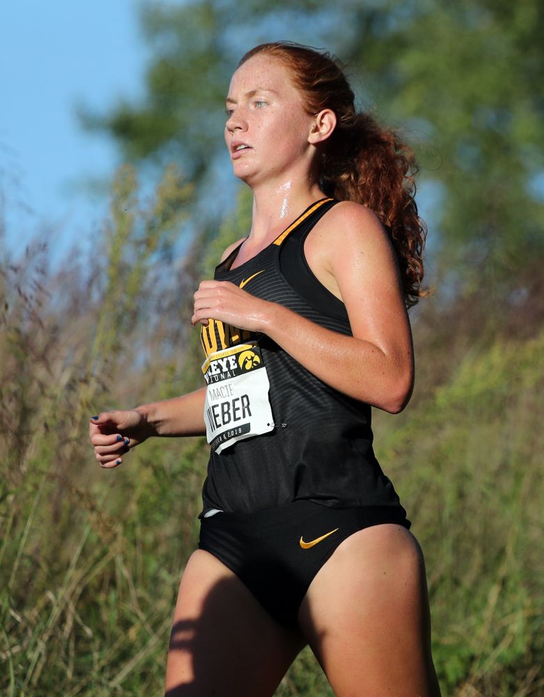 IowaÕs Macie Weber runs in the 2019 Hawkeye Invitational Friday, September 6, 2019 at the Ashton Cross Country Course. (Brian Ray/hawkeyesports.com)