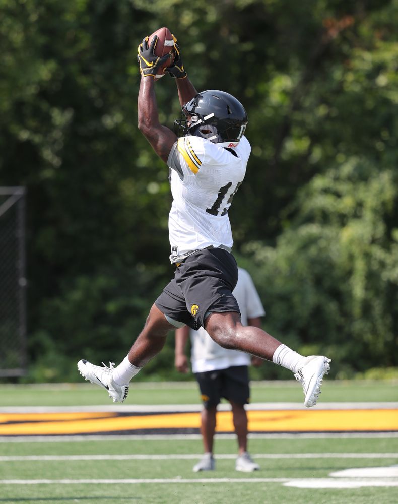 DallasCraddieth (15)during the third practice of fall camp Sunday, August 5, 2018 at the Kenyon Football Practice Facility. (Brian Ray/hawke