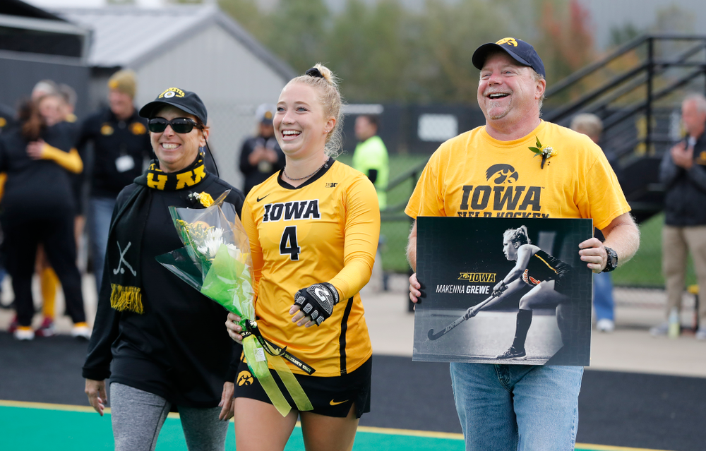 Iowa Hawkeyes Makenna Grewe (4) during senior day before their game against Maryland Sunday, October 14, 2018 at Grant Field. (Brian Ray/hawkeyesports.com)