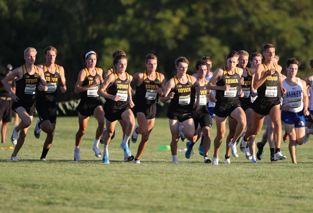The Iowa Hawkeyes start the 2019 Hawkeye Invitational Friday, September 6, 2019 at the Ashton Cross Country Course. (Brian Ray/hawkeyesports.com)