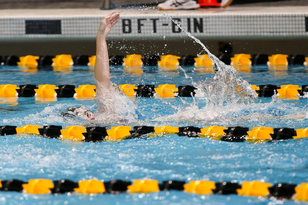 Iowa’s Anna Brooker during Iowa swim and dive vs Minnesota on Saturday, October 26, 2019 at the Campus Wellness and Recreation Center. (Lily Smith/hawkeyesports.com)