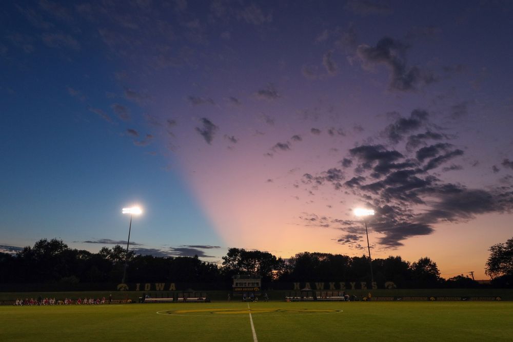 The Iowa Hawkeyes during a 2-1 victory over the Iowa State Cyclones Thursday, August 29, 2019 in the Iowa Corn Cy-Hawk series at the Iowa Soccer Complex. (Brian Ray/hawkeyesports.com)