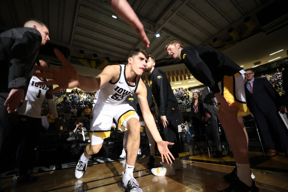 Iowa Hawkeyes forward Luka Garza (55) against North Florida Thursday, November 21, 2019 at Carver-Hawkeye Arena. (Brian Ray/hawkeyesports.com)