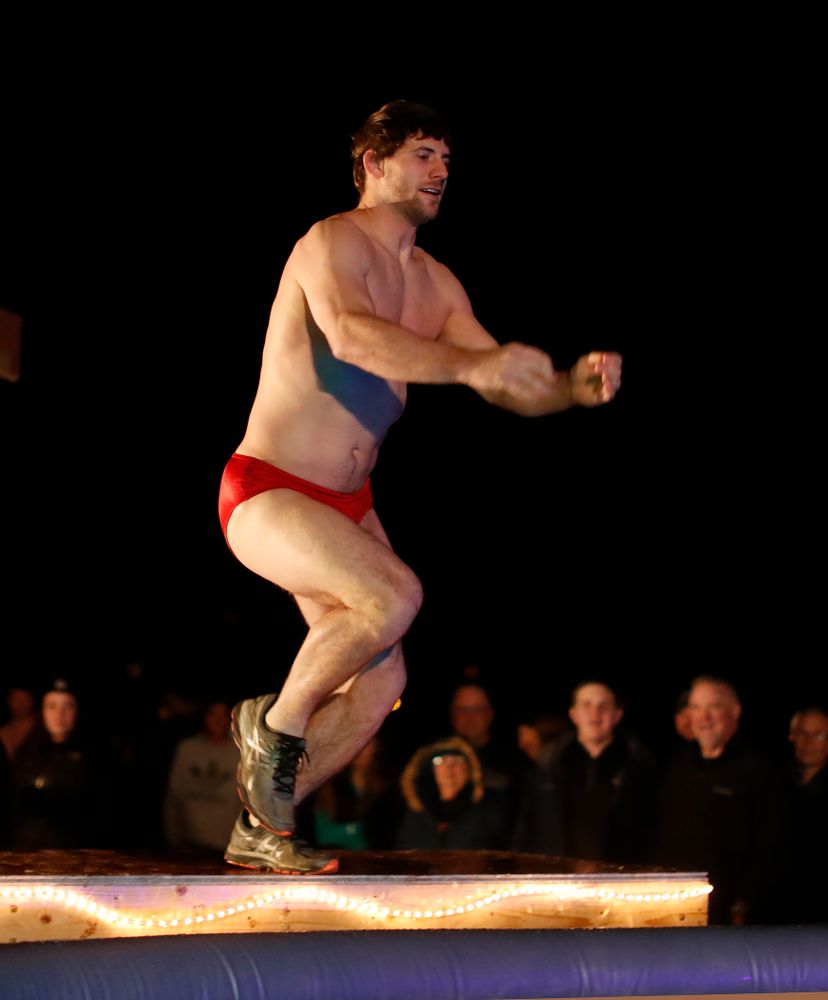 The Hawkeye Wrestling Club Arctic Plunge Saturday, January 27, 2018 at Brown Dear Golf Course in Coralville. (Brian Ray/hawkeyesports.com)