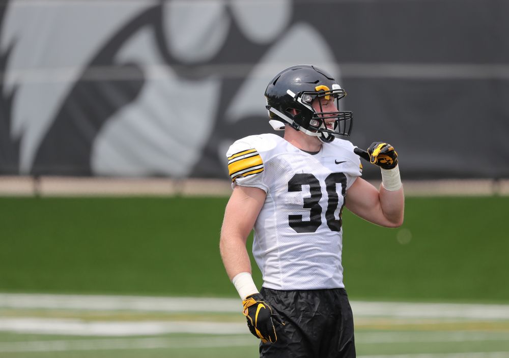 Iowa Hawkeyes defensive back Jake Gervase (30) during the third practice of fall camp Sunday, August 5, 2018 at the Kenyon Football Practice Facility. (Brian Ray/hawkeyesports.com)