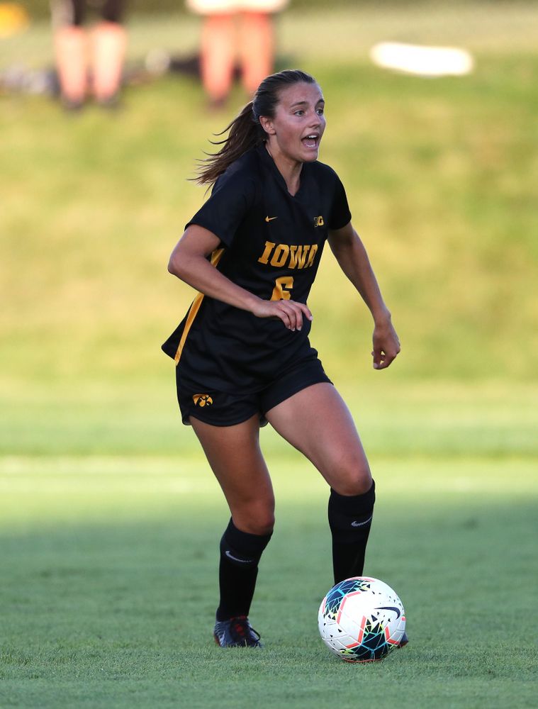 Iowa Hawkeyes midfielder Isabella Blackman (6) against Western Michigan Thursday, August 22, 2019 at the Iowa Soccer Complex. (Brian Ray/hawkeyesports.com)