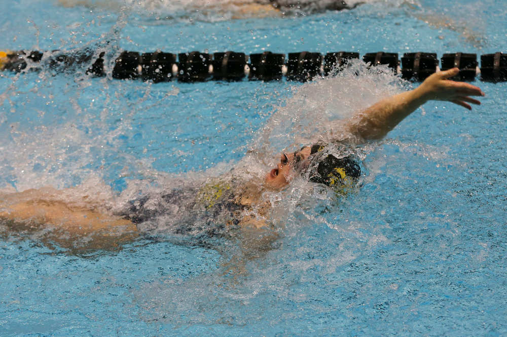 Iowa’s Georgia Clark during Iowa swim and dive vs Minnesota on Saturday, October 26, 2019 at the Campus Wellness and Recreation Center. (Lily Smith/hawkeyesports.com)