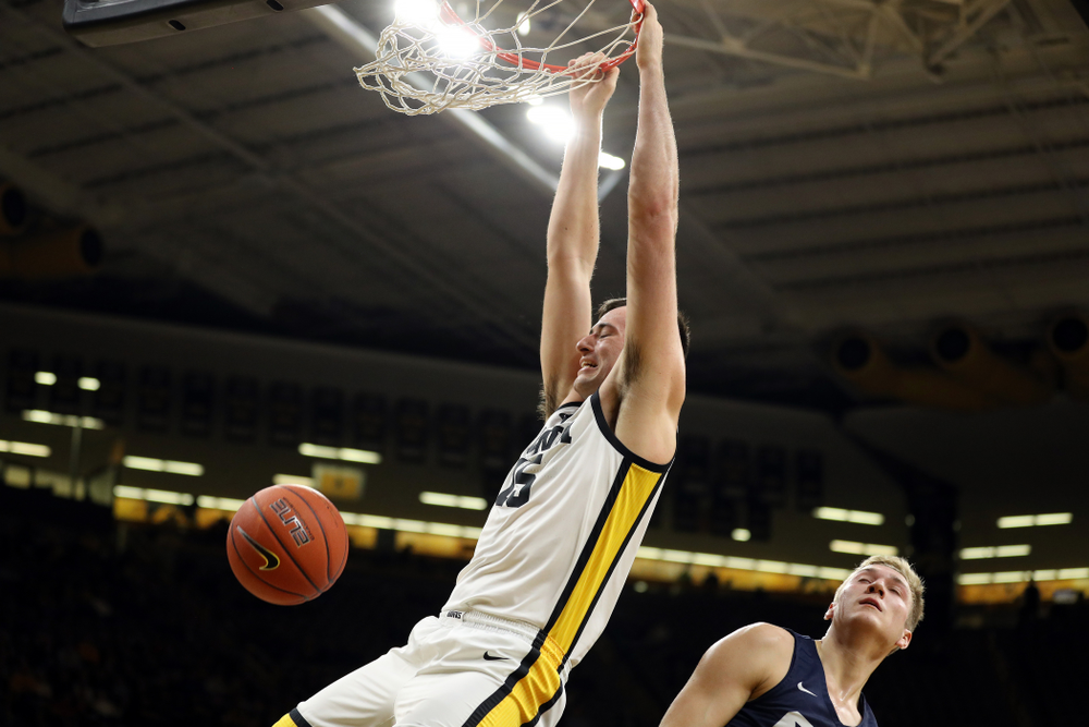 Iowa Hawkeyes forward Ryan Kriener (15) against Oral Roberts Friday, November 15, 2019 at Carver-Hawkeye Arena. (Brian Ray/hawkeyesports.com)
