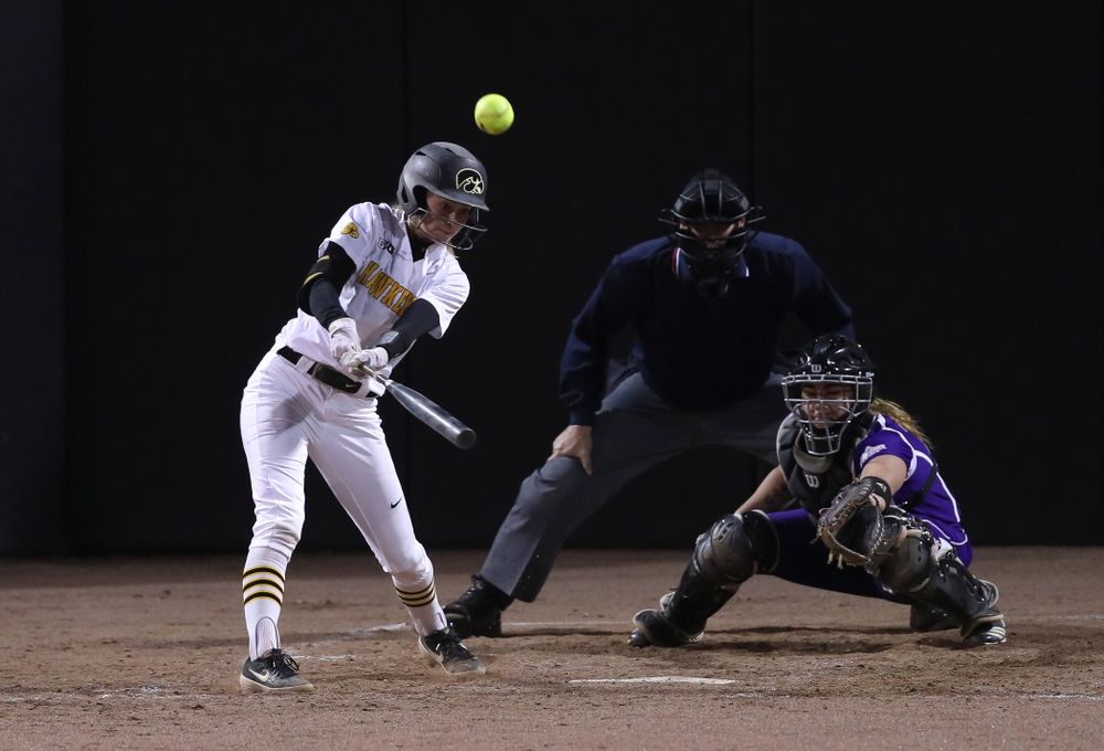 Iowa Hawkeyes Aralee Bogar (2) against Western Illinois Wednesday, March 27, 2019 at Pearl Field. (Brian Ray/hawkeyesports.com)