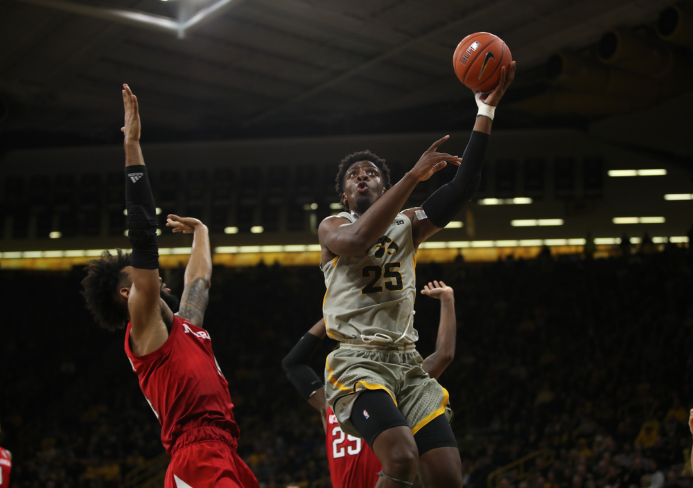 Iowa Hawkeyes forward Tyler Cook (25) against the Nebraska Cornhuskers Sunday, January 6, 2019 at Carver-Hawkeye Arena. (Brian Ray/hawkeyesports.com)