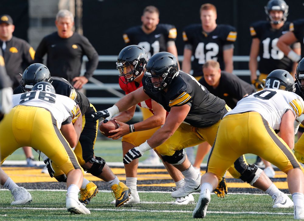 Iowa Hawkeyes quarterback Nathan Stanley (4) during camp practice No. 16 Tuesday, August 21, 2018 at the Hansen Football Performance Center. (Brian Ray/hawkeyesports.com)