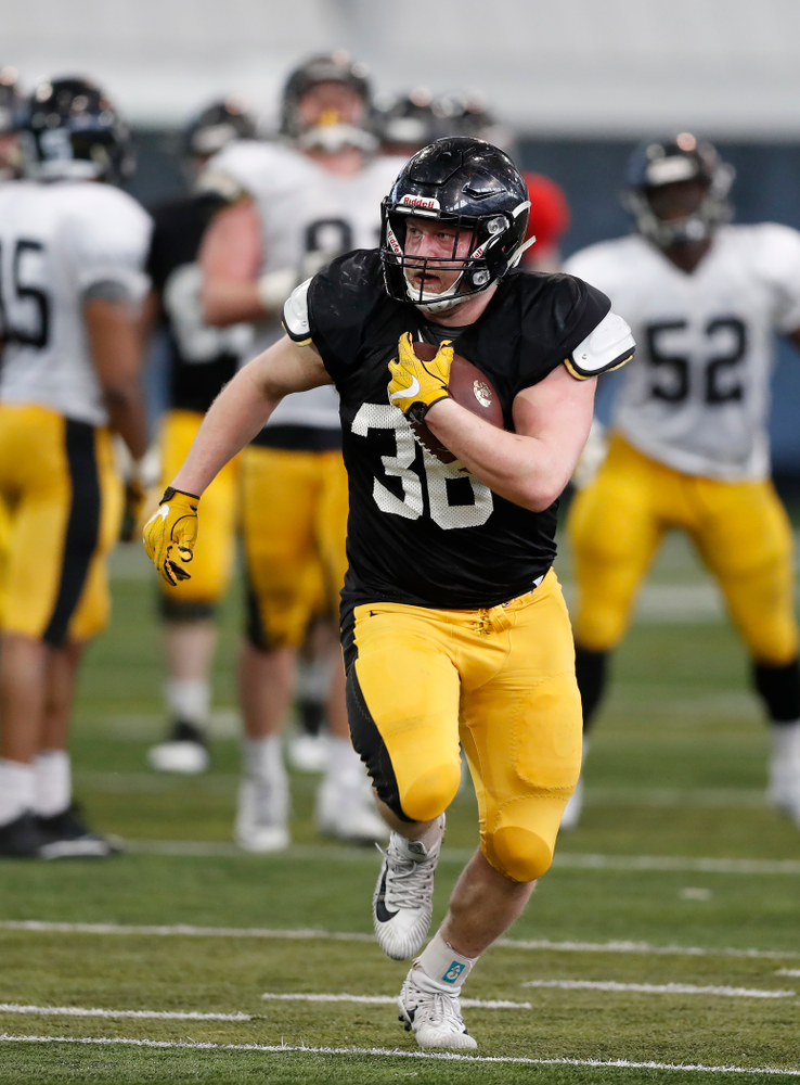 Iowa Hawkeyes fullback Brady Ross (36) Wednesday, April 4, 2018 at the Hansen Football Performance Center. (Brian Ray/hawkeyesports.com)