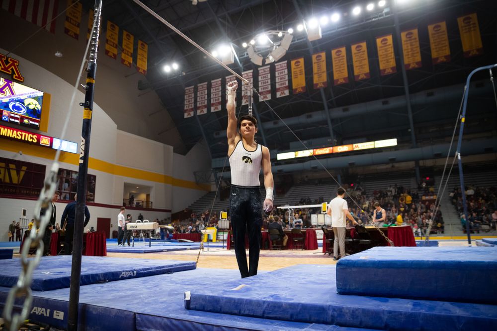 The Iowa Hawekeys against Minnesota and Penn State at the Maturi Pavilion Saturday, March 23, 2019 in Minneapolis, Minn. (C. Morgan Engel/Freelance)
