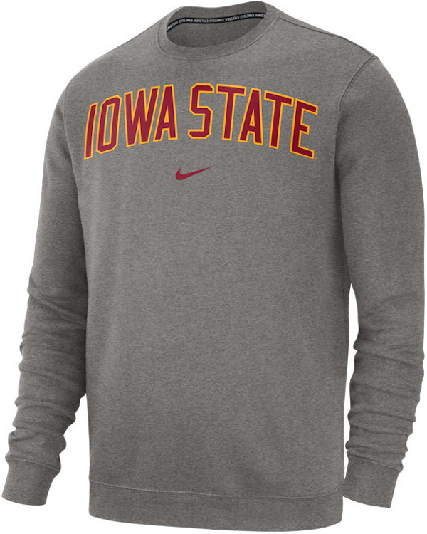Iowa State Cyclones Nike Men S Cotton Club Crew Neck Sweatshirt