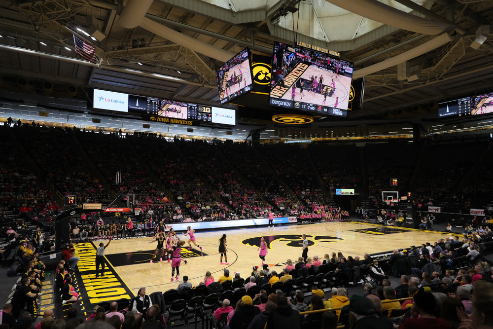 The Iowa Hawkeyes against the seventh ranked Maryland Terrapins Sunday, February 17, 2019 at Carver-Hawkeye Arena. (Brian Ray/hawkeyesports.com)
