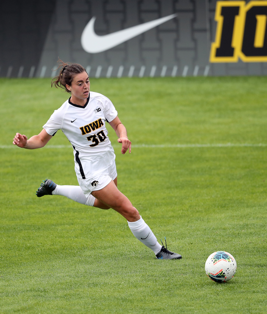 Iowa Hawkeyes forward Devin Burns (30) during a 6-1 win over Northern Iowa Sunday, August 25, 2019 at the Iowa Soccer Complex. (Brian Ray/hawkeyesports.com)